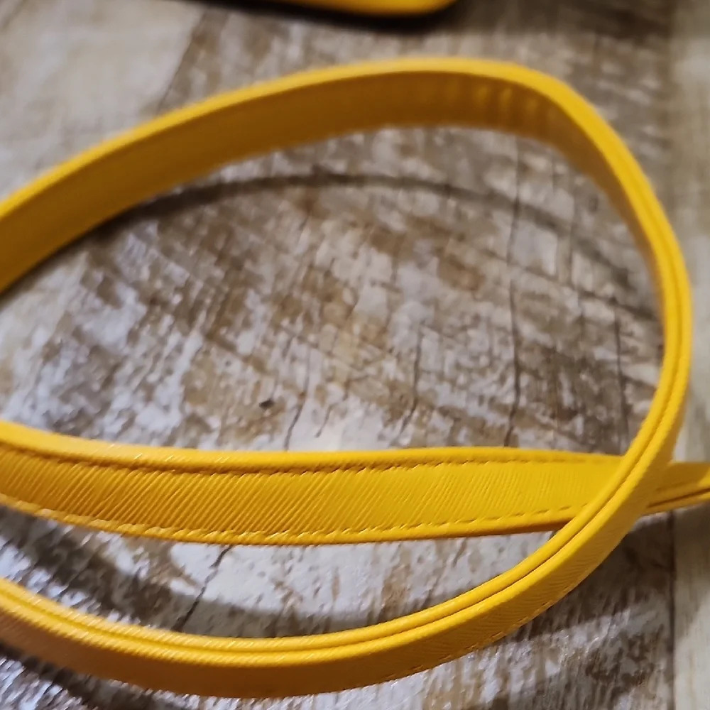 Steve Madden Yellow and Silver Crossbody Bag with Unique Wing Design - Picture 10 of 11